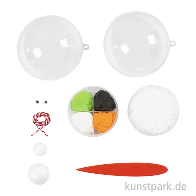 Artikelbild 2 des Artikels “Mini Bastelset Weihnachtskugel Modellieren, Schneemann “