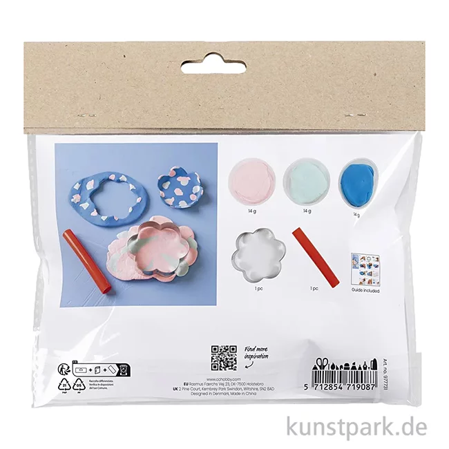 Artikelbild 2 des Artikels “Mini Bastelset - Schalen Modellieren, Hellpink, Pastellblau “