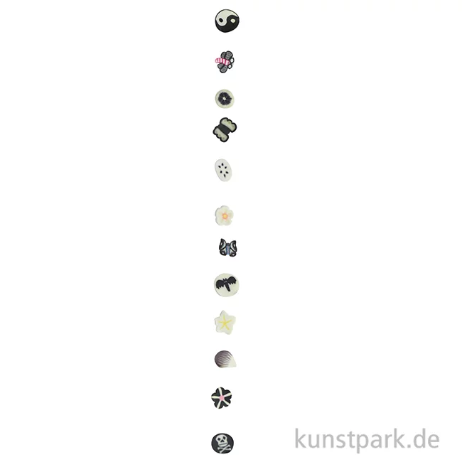 Artikelbild 2 des Artikels “Mini Clay Scheiben - Black & White, 12 Motive, 18g “