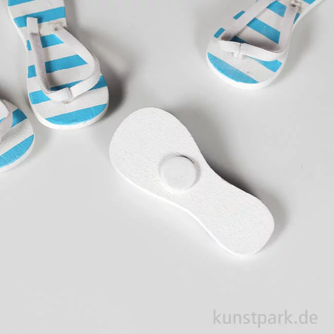 Artikelbild 2 des Artikels “Mini Flip-Flops - blau gestreift, 3 cm, 2 Paar “
