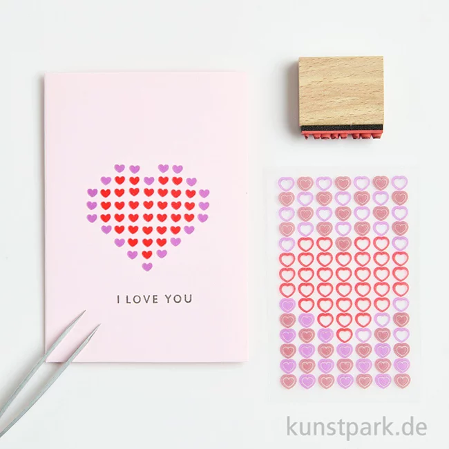 Artikelbild 2 des Artikels “Mini Foliensticker - Herzen, Neon, 3 Bögen “