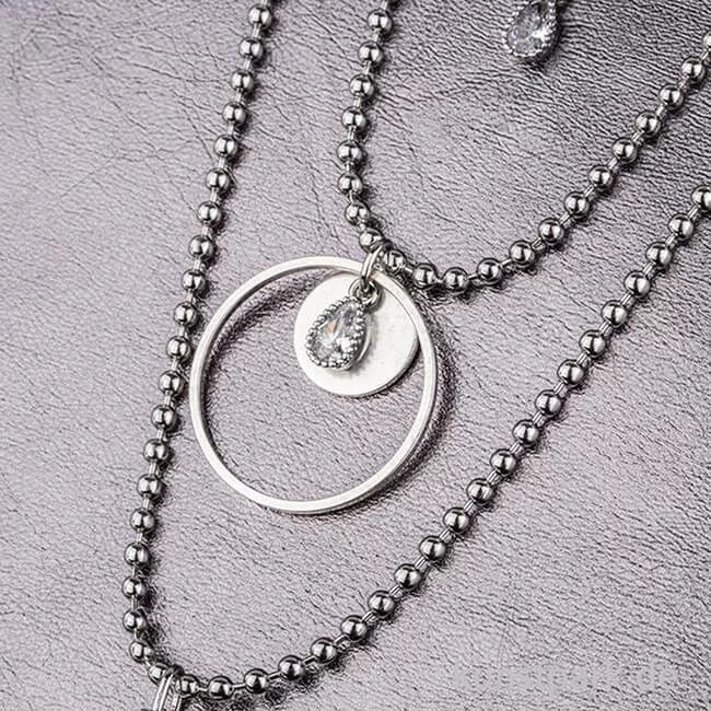 Artikelbild 2 des Artikels “Mini-Strassanhänger Metall - silbener Tropfen, 2 Stück “