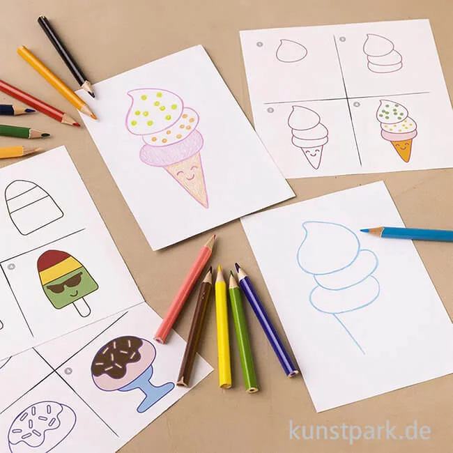 Artikelbild 2 des Artikels “Mini Zeichenset für Kinder - Süße Sachen zeichnen lernen “