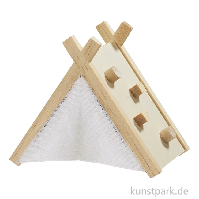 Artikelbild 2 des Artikels “Miniatur Kletter-Zelt, Holz, 8 cm “