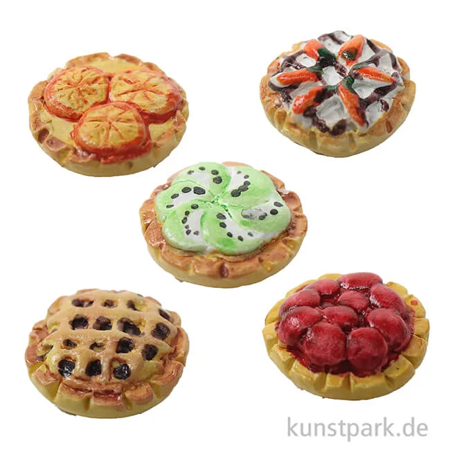 Artikelbild 2 des Artikels “Miniatur Obstkuchen, sortiert, 1,3 x 0,3 cm “