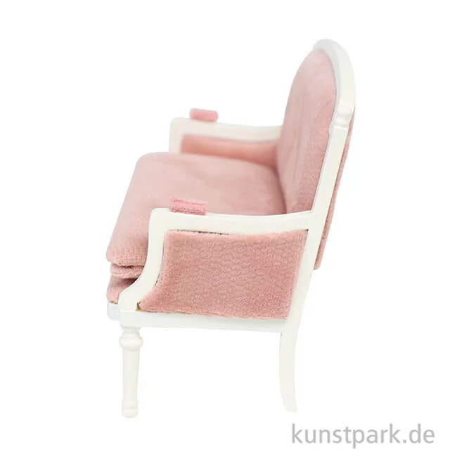 Artikelbild 2 des Artikels “Miniatur Sofa, Louis XVI, Weiß Rosa, 11,5 x 9 x 5 cm “
