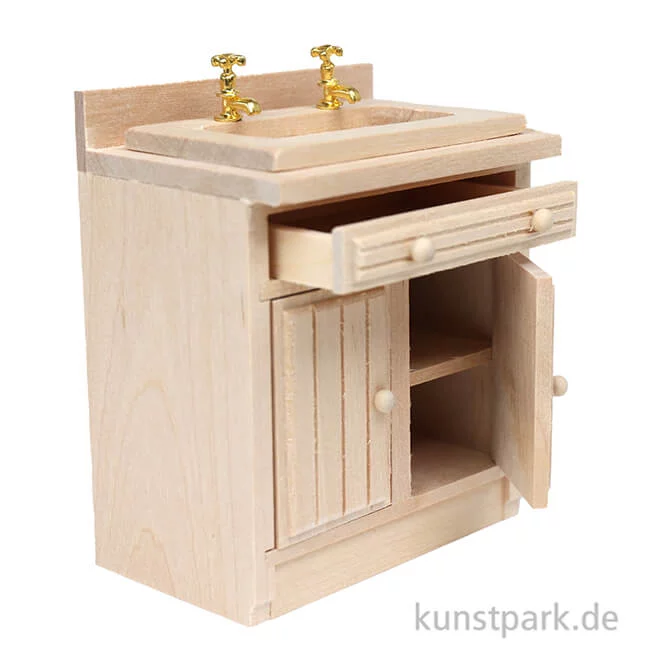 Artikelbild 2 des Artikels “Miniatur Spültisch, Naturholz, 7,5 x 9 x 5 cm “