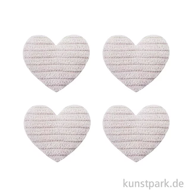 Artikelbild 2 des Artikels “Miniatur Stoffherz, Beige, 3,5 cm, 4 Stück “