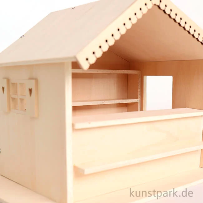 Artikelbild 2 des Artikels “Miniatur Weihnachtsbude - Marktstand aus Holz, 22 x 16 x 22 cm “