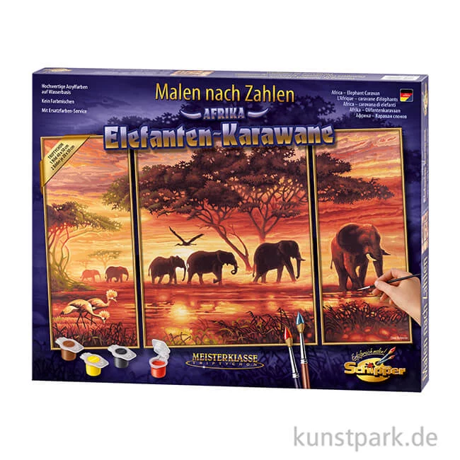 Artikelbild 2 des Artikels “Schipper Malen nach Zahlen, Afrika Elefantenkarawane “