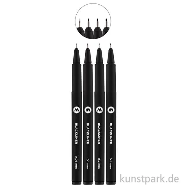 Artikelbild 2 des Artikels “Molotow BLACKLINER Set 1 mit 4 Finelinern “