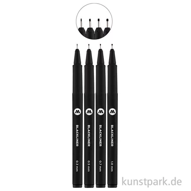 Artikelbild 2 des Artikels “Molotow BLACKLINER Set 2 mit 4 Finelinern “