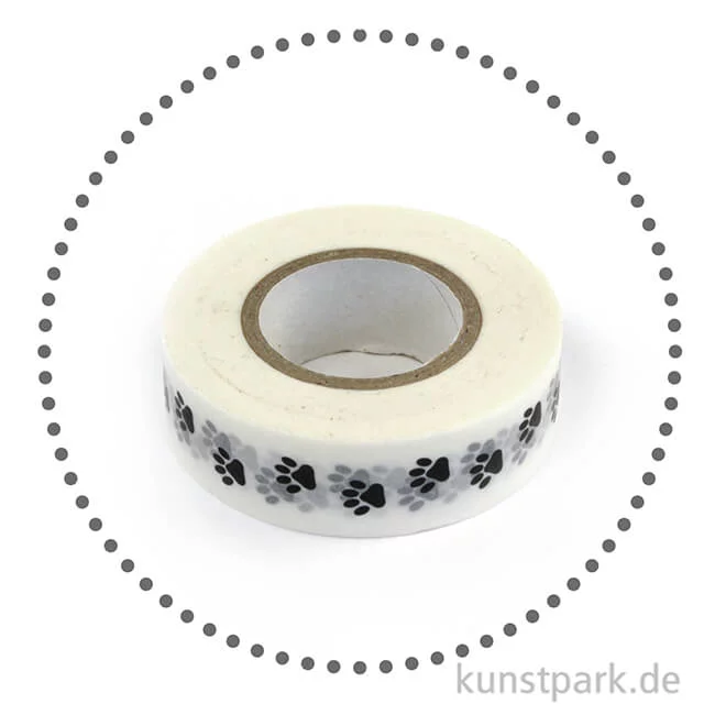 Artikelbild 2 des Artikels “Motiv-Klebeband Washi Tape - Pfotenabdrücke, 15 mm, Rolle 15m “