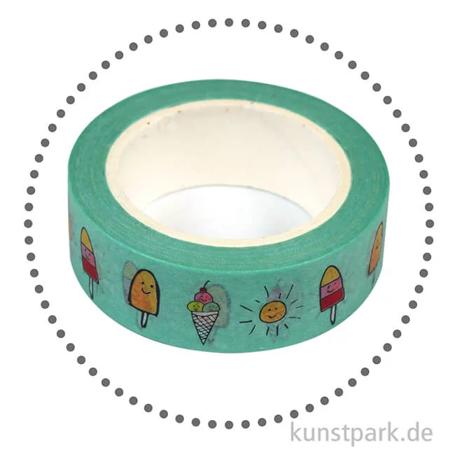 Artikelbild 2 des Artikels “Motiv-Klebeband Washi-Tape - Sunny Icecream, 15 mm, 10 m Rolle “