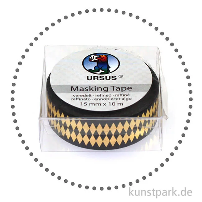 Artikelbild 2 des Artikels “Motiv-Klebeband Washitape - Rauten gold, 15 mm, 10 m Rolle “