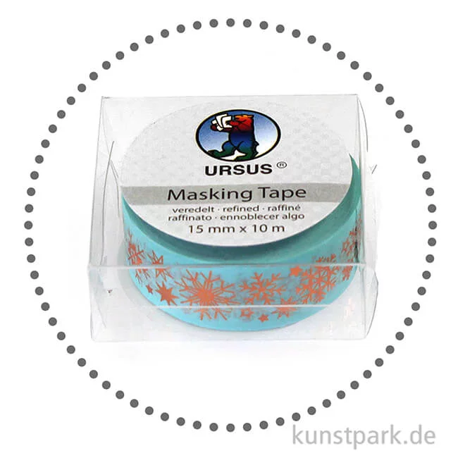 Artikelbild 2 des Artikels “Motiv-Klebeband Washitape - Schneeflocken, 15 mm, 10 m Rolle “