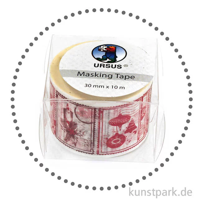 Artikelbild 2 des Artikels “Motiv-Klebeband Washitape - Weihnachtsbriefmarken 30 mm, 10 m Rolle “