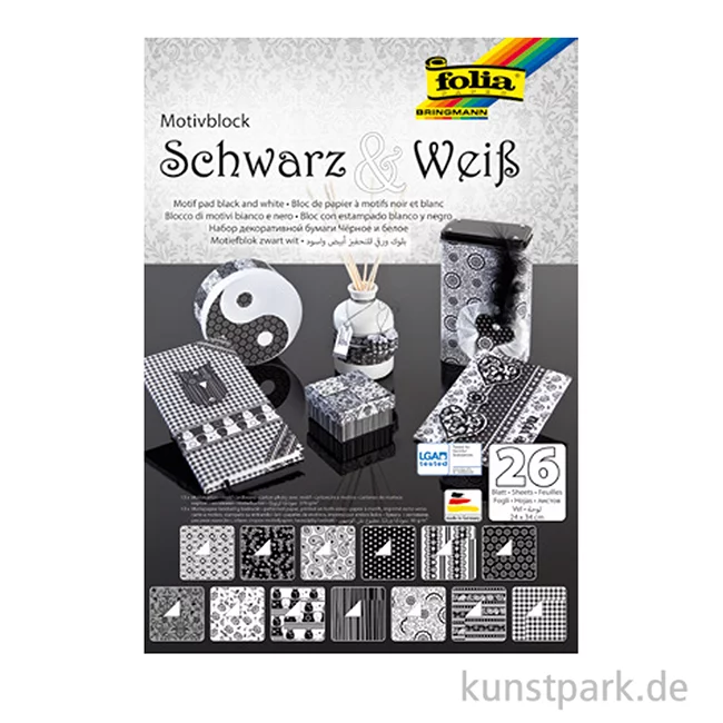Artikelbild 2 des Artikels “Motivblock Schwarz Weiß, 24 x 34 cm, 26 Blatt “