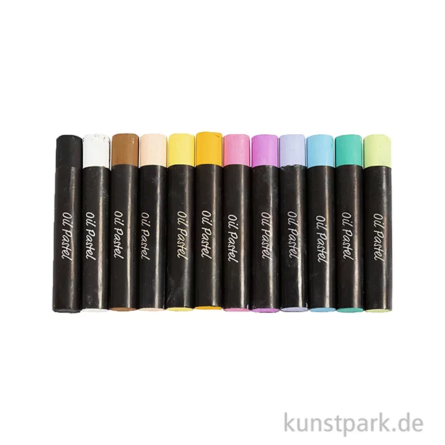 Artikelbild 2 des Artikels “Ölpastellkreiden, Länge 7 cm, Dicke 11 mm, Pastellfarben, 12 Stück “