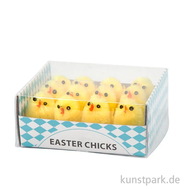 Artikelbild 2 des Artikels “Oster-Küken aus gelbem Chenille, Höhe 30 mm, 12 Stück “