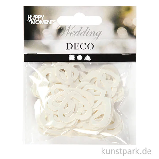 Artikelbild 2 des Artikels “Pailletten Doppelherz, 31x22 mm, 10 g - creme “