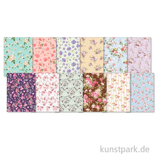 Artikelbild 2 des Artikels “Paper Book - Mille Fleurs Motivpapiere, 45 x 30,4 cm, 24 Blatt, 157g “