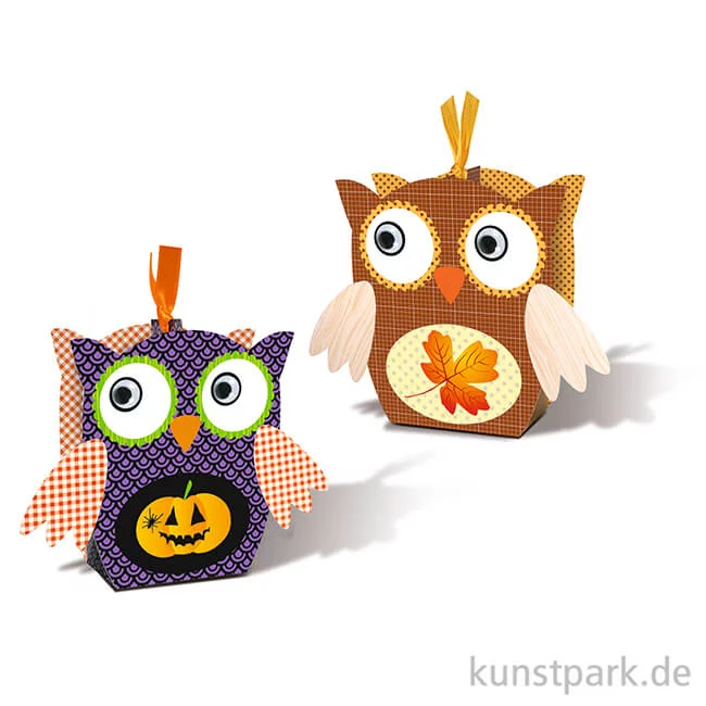 Artikelbild 2 des Artikels “Paper Gift Boxes - Eule mit umfangreichem Zubehör - Lila-Braun “