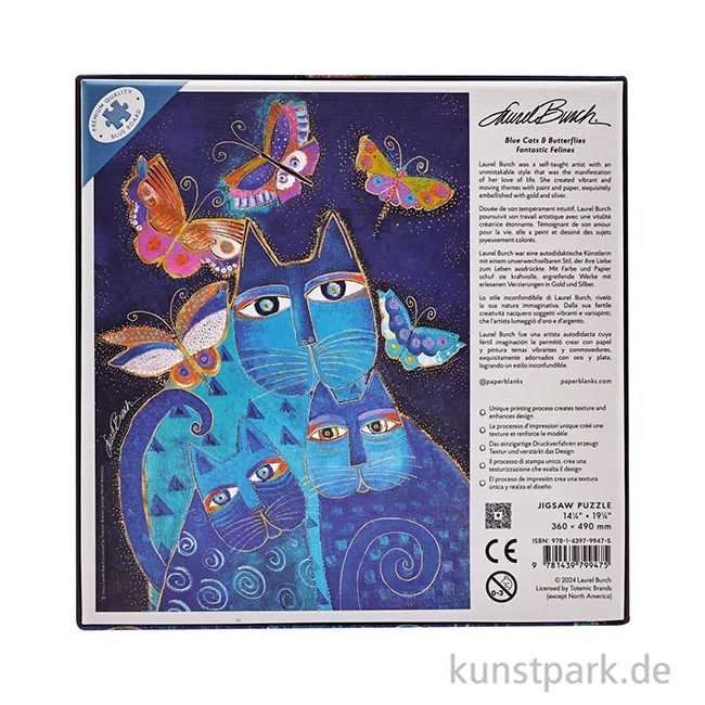 Artikelbild 2 des Artikels “PAPERBLANKS Puzzle - Katzen mit Schmetterlingen, 500 Teile “