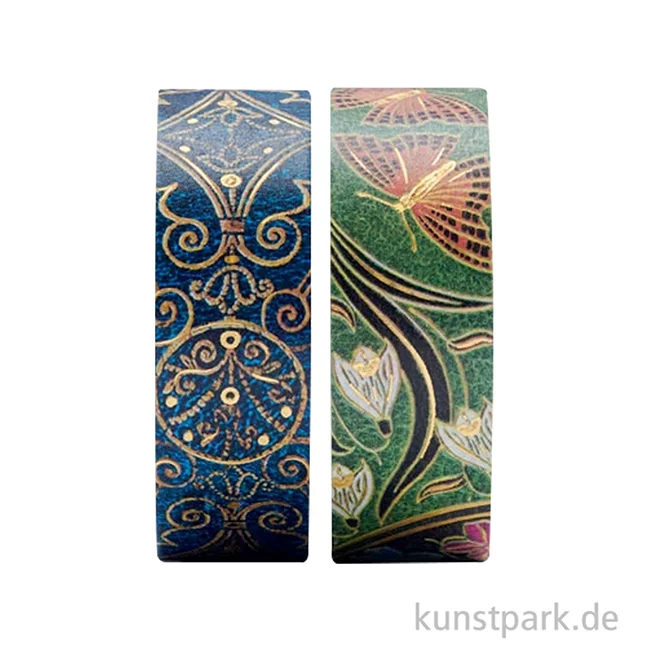 Artikelbild 2 des Artikels “PAPERBLANKS Washi Tape Set - 2 x 10m - Azurblau & Blühende Poesie “