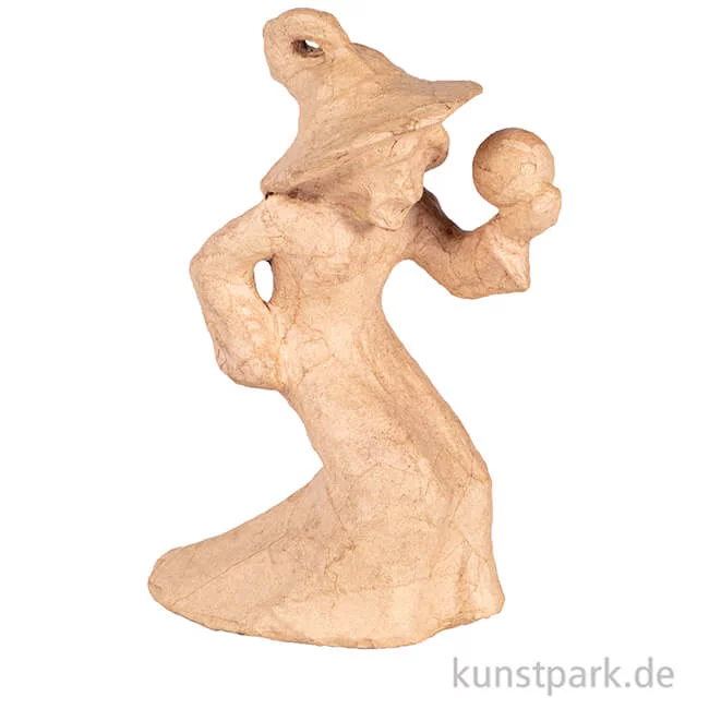 Artikelbild 2 des Artikels “Pappmaché Hexe mit Kristallkugel, 15 x 8 x 20 cm “