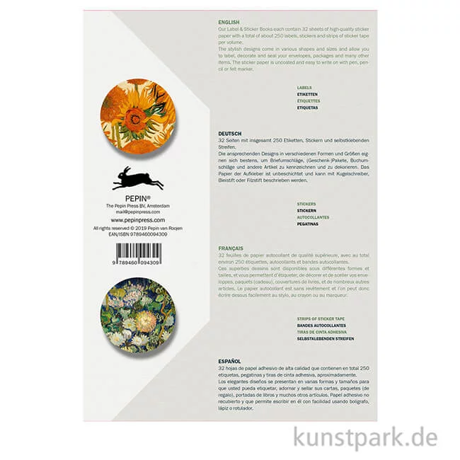 Artikelbild 2 des Artikels “PEPIN Labels, Sticker und Tapes - Vincent Van Gogh “