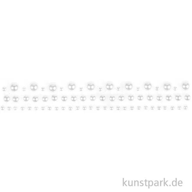Artikelbild 2 des Artikels “Perlen Tape, Halbperlen Selbstklebend, Weiß, 1,9 x 50 cm “