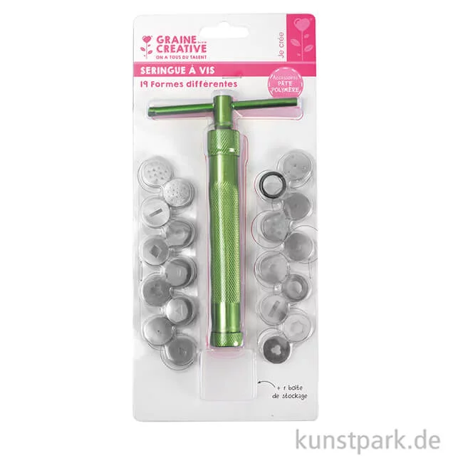 Artikelbild 2 des Artikels “Polymer Clay Extruder Gun mit 19 Aufsätzen “