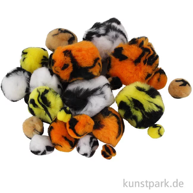 Artikelbild 2 des Artikels “Pompons Tierfell Mix, 30 Stück - sortiert “