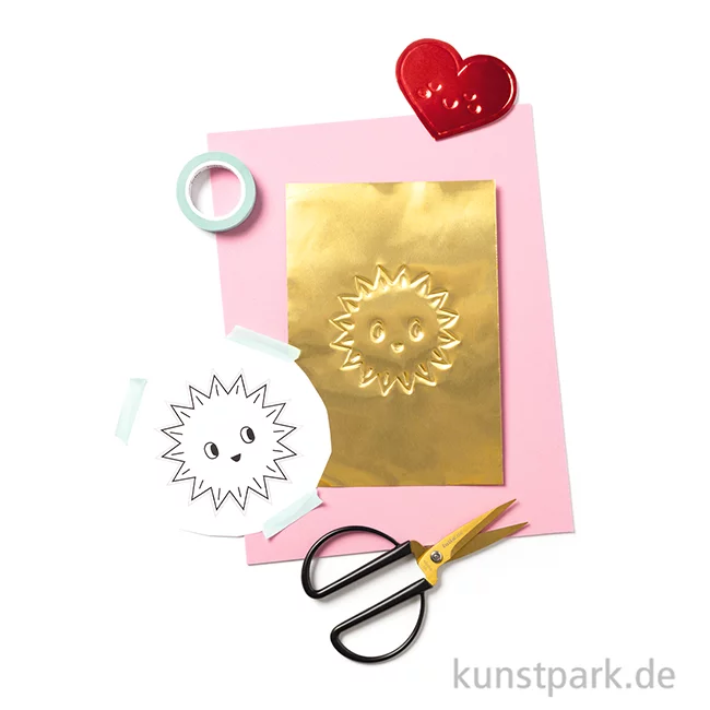 Artikelbild 2 des Artikels “folia Prägefolien, Alu, 5 Blatt, 18,5 x 29,5 cm - Farbig “