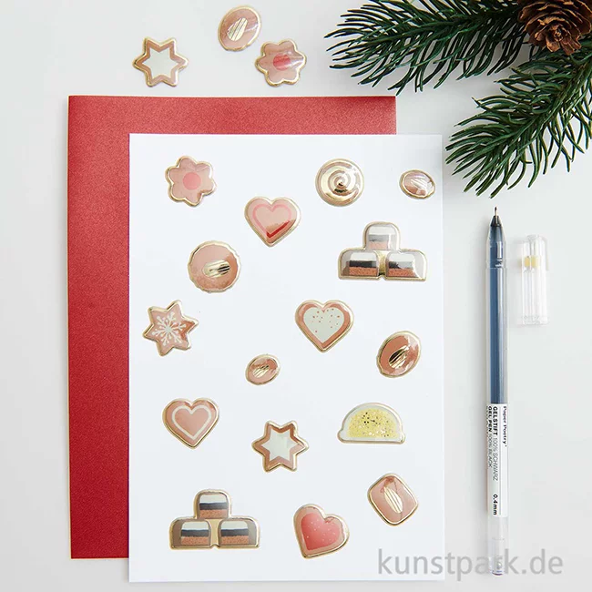 Artikelbild 2 des Artikels “Puffy Sticker - Cookies, Plätzchen, 24 Aufkleber “