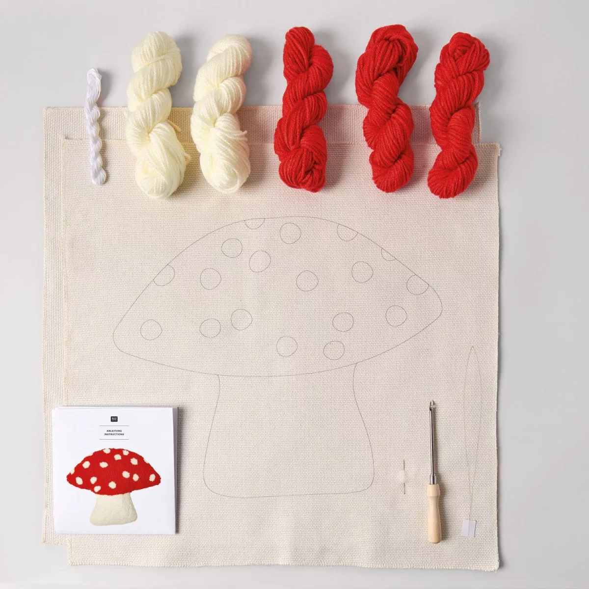 Artikelbild 2 des Artikels “Punch Needle Set - Pilz Kissen “
