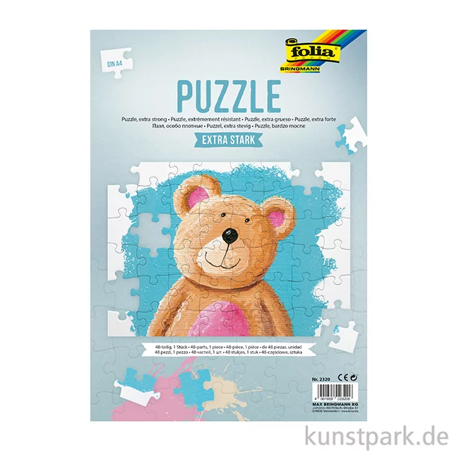 Artikelbild 2 des Artikels “Puzzle aus starkem Karton, DIN A4 - blanko weiß “