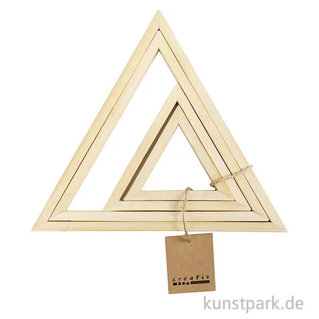 Artikelbild 2 des Artikels “Rahmen aus Bambus, Dreieck, 9x12 + 18x21 cm, 2 Stück “