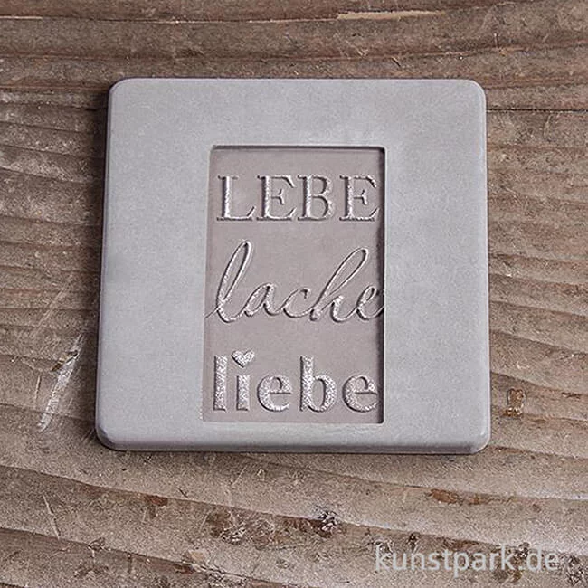 Artikelbild 2 des Artikels “Gießform Label - Lebe-lache-liebe - 40x65 mm, 1 Stück “