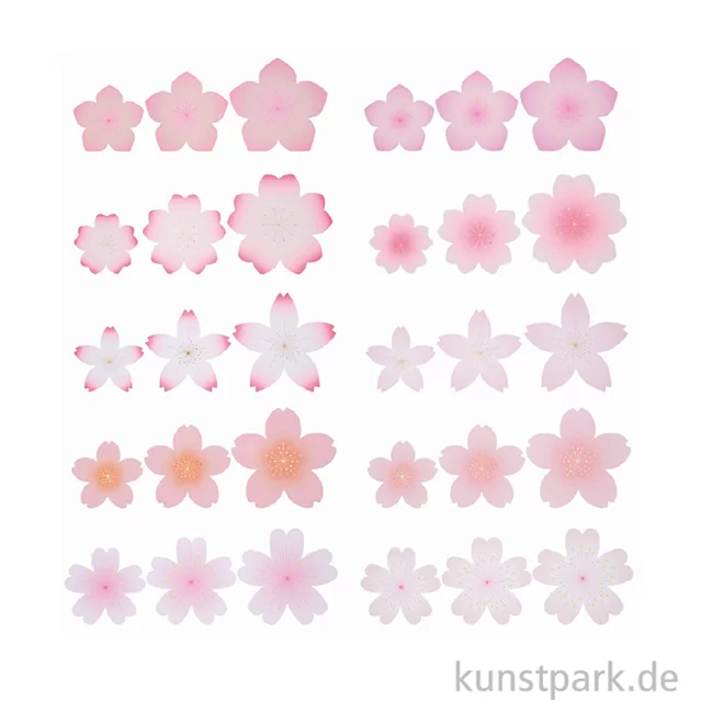 Artikelbild 2 des Artikels “Sakura Papierblüten - 60 Kirschblüten aus Papier “
