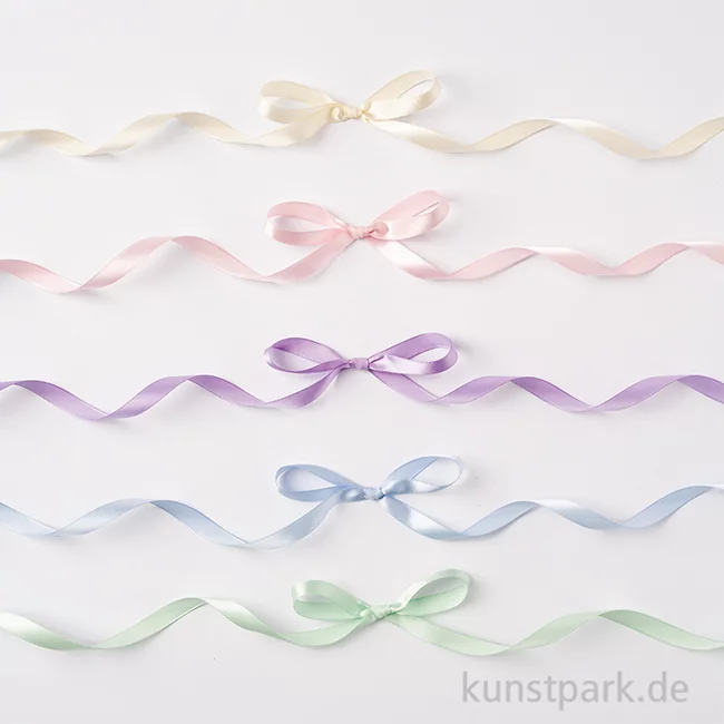 Artikelbild 2 des Artikels “Satinbänder in 5 Pastellfarben, je 10 mm x 4 Meter “