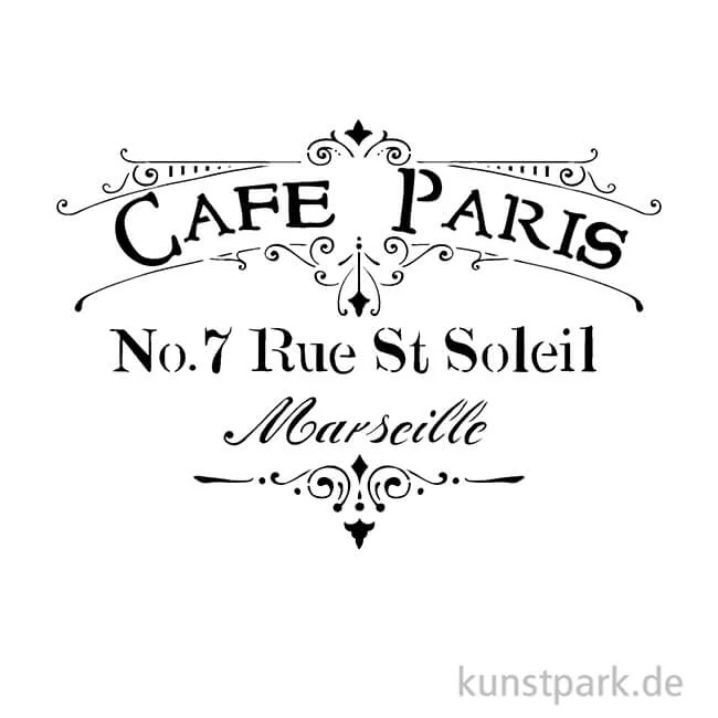 Artikelbild 2 des Artikels “Schablone 30,5x30,5 cm - Café Paris “