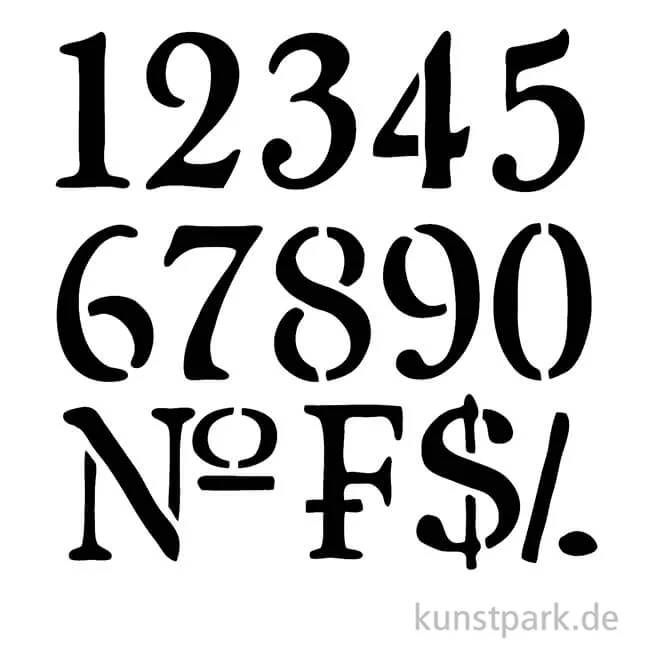 Artikelbild 2 des Artikels “Schablone 30,5x30,5 cm - Nummern “