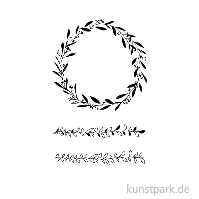 Artikelbild 2 des Artikels “Schablone - Blätterranken, mit Rakel, DIN A5 “