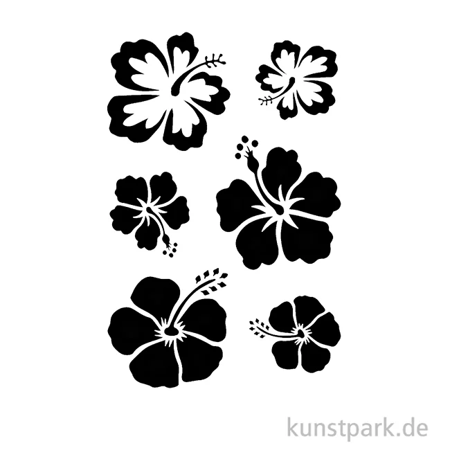 Artikelbild 2 des Artikels “Schablone - Blumen, Hibiskus, Aloha Flowers, A5 “