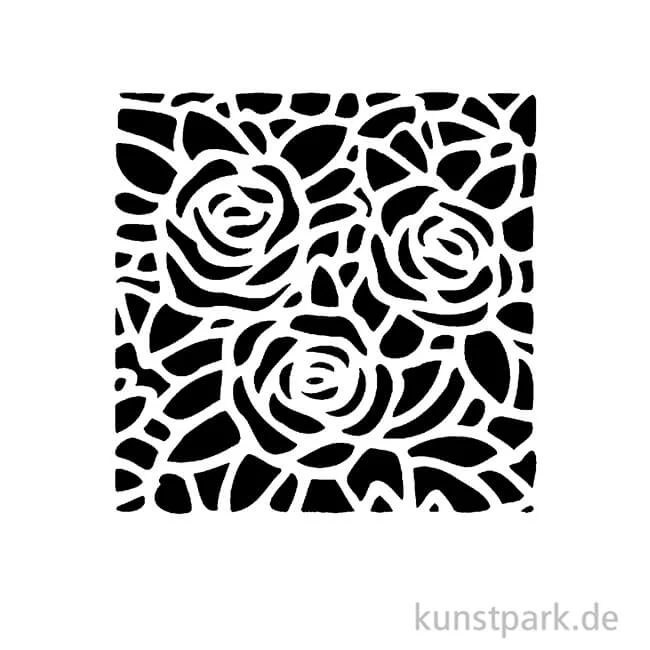 Artikelbild 2 des Artikels “Schablone - Drei Rosen, Größe 110x110 mm “