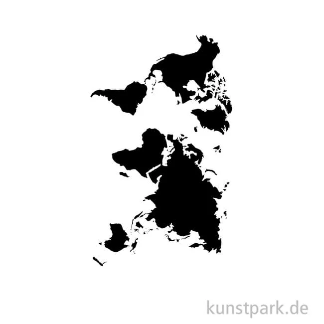 Artikelbild 2 des Artikels “Schablone - World Map, mit Rakel, DIN A5 “