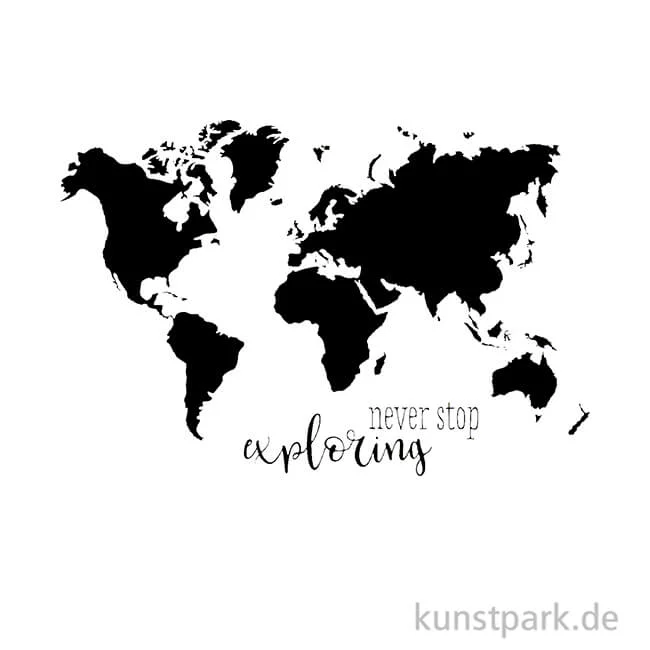 Artikelbild 2 des Artikels “Schablone - World Map, mit Rakel, groß, DIN A3 “