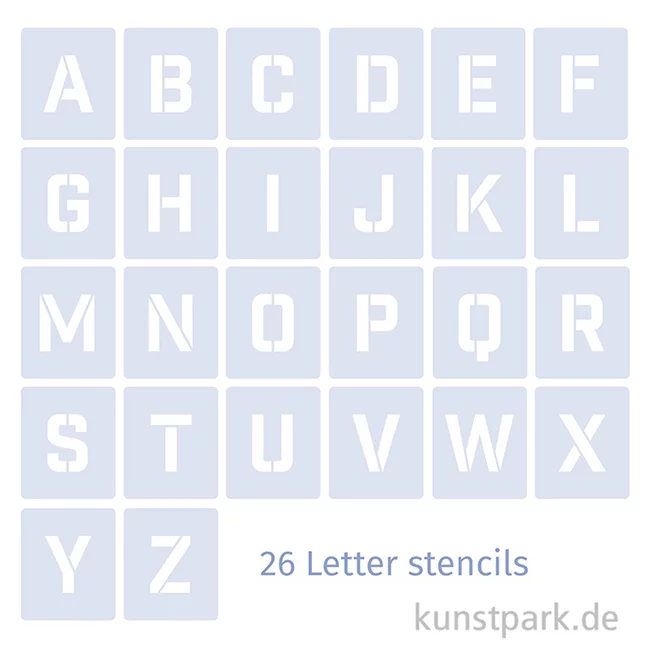 Artikelbild 2 des Artikels “Schablonen - Alphabet Set mit 26 Großbuchstaben, Höhe je 5 cm “